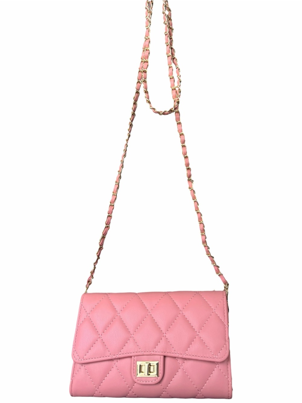 Quilted Pink Chain Bag - Picture 3 of 6